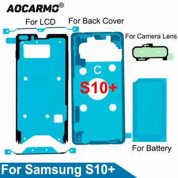 Aocarmo LCD Kijelző Hátsó Vissza az Akkumulátor Fedelét, Vízálló Öntapadó Matrica Szalag Ragasztó Samsung Galaxy S10+ SM-G9750 Plusz