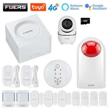 Fuers Smart Home Riasztó Rendszer, WIFI, GSM Tuya Biztonsági Haza Készlet Sziréna a Vezeték nélküli Riasztó APP Ellenőrzési Mozgásérzékelő Szenzor