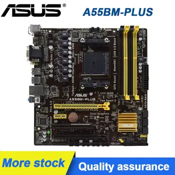 Socket FM2+ ASUS A55BM-PLUS Alaplap DDR3 64 gb-os AMD A55 PCI-E 3.0 USB2.0 SATA 2 AMD A55 Placa-mama Micro ATX Az AMD A10-680