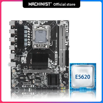 Gépész X58 Alaplap Szett LGA 1366 Kombók Xeon E5620 PROCESSZOR Támogatja a DDR3 Memória, RAM